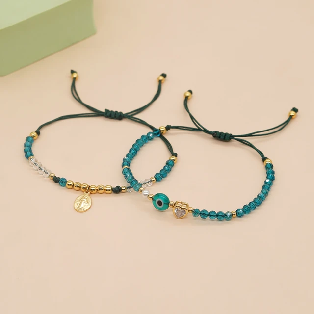 Preppy Jewelry Bracelets for Teen Girls Trendy Stuff Y2K Jewelry Charm  Bracelets Smile Face Evil Eye Heishi Beaded Bracelets - AliExpress