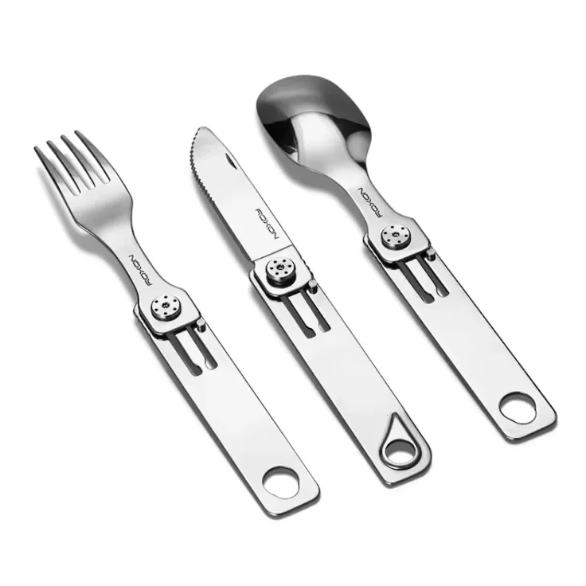 3-in-1 Knife and Fork Spoon Outdoor Tableware Set Stainless Steel Camping Field Portable Exquisite Multifunctional Equipment picnic cutlery set picnic tableware camping cutlery set stainless steel cutlery set cutlery set