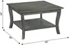 American Heritage Square Coffee Table, Wirebrush Dark Gray 3