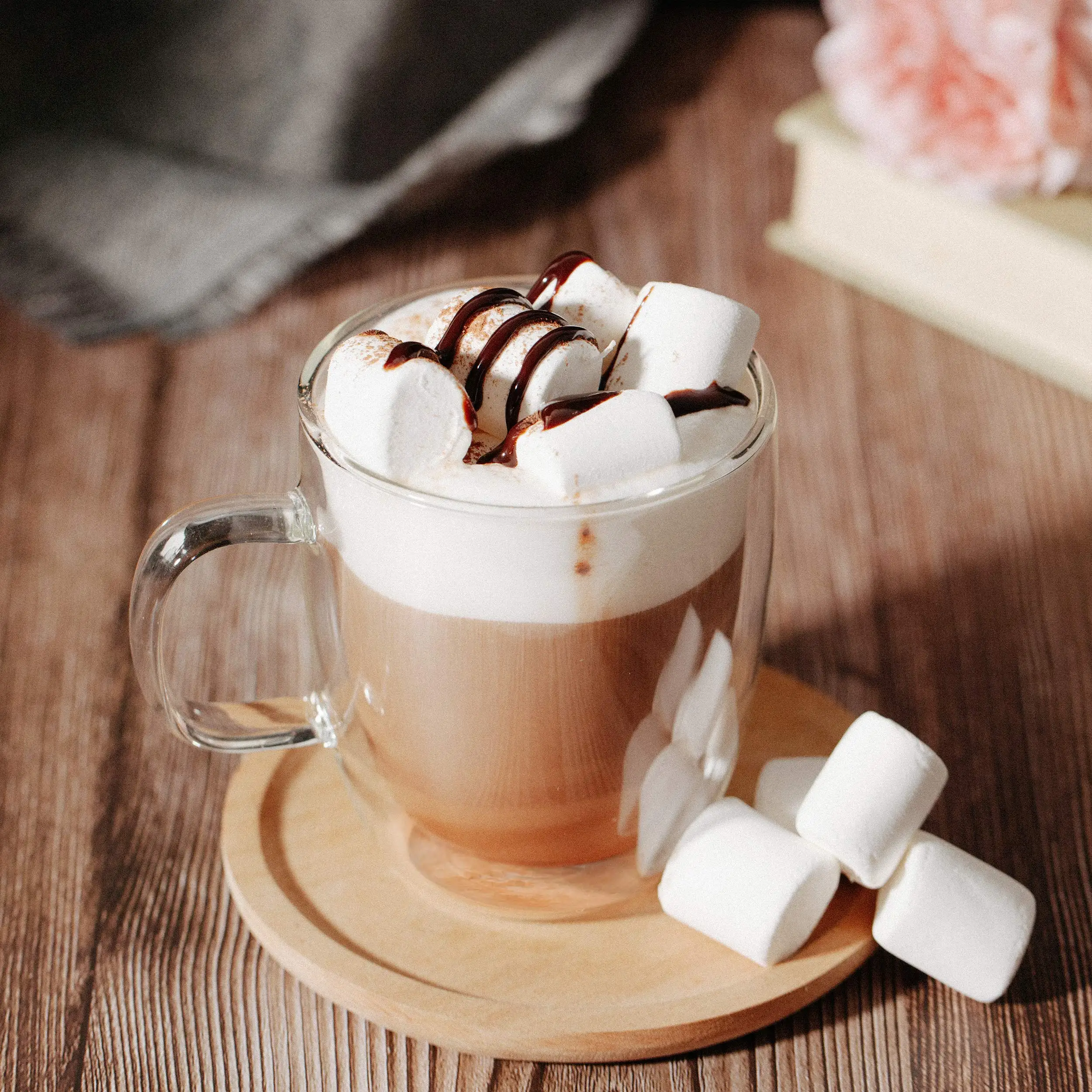 YY Lot de 2 verres à café turc à double paroi et soucoupes avec cuillères à mélanger, 150 ml
