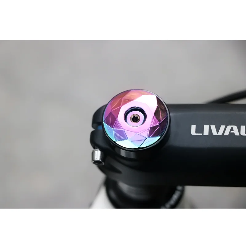Description Picture 6 of itemBicycle Stem Top Cap Aluminum Alloy Rainbow Color MTB Bike Stem Headset Cover Cycling Accessories For 28.6mm Fork Head Tube