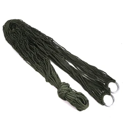 Versatile Outdoor Mesh Hammock for Relaxation and Travel (Military Green)