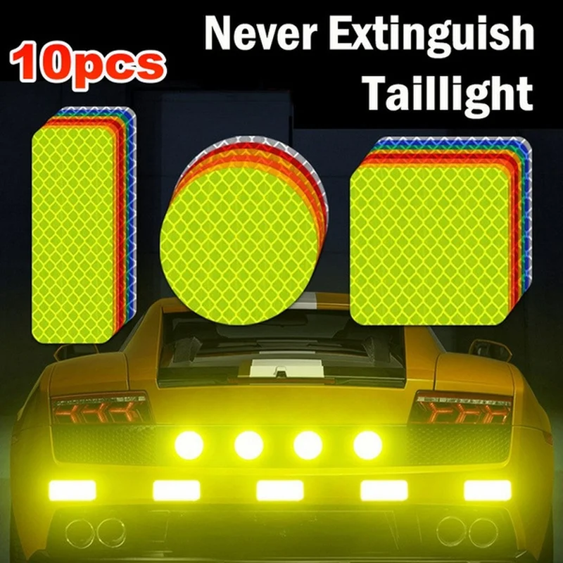 

Reflective Warning Stickers for Car Bike Motorcycle Truck Night Safety Driving Honeycomb Reflector Strips Tape Signs Film Decals