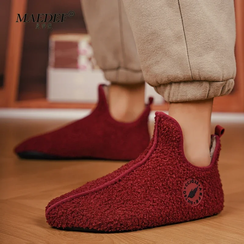 Yrzl Mannen Winter Slippers Hoge Kwaliteit Lichtgewicht Discign Schoenen Mode Vrouwen Pluche Slipper Warm Slip Casual Schoen Voor Koppels