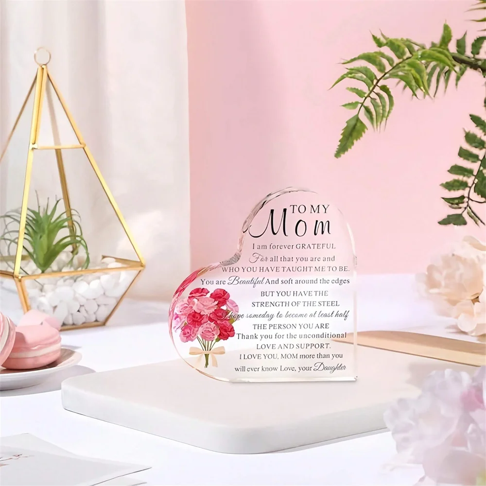 10*10cm Decorative Crafts Acrylic Mother's Day Gift, Ideal Birthday Gift For Mom, Daughter, Son, And Anniversary Souvenir