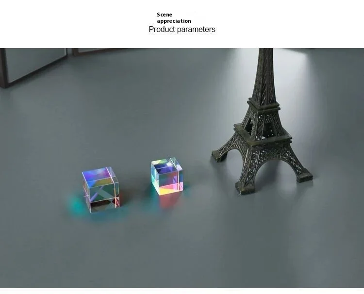 Description Picture 2 of itemGlass Cube 10mm Dichroic Prism X-Cube Prisms for Photographic Beam Splitting Photography Accessories Decorate Gifts Cute Light