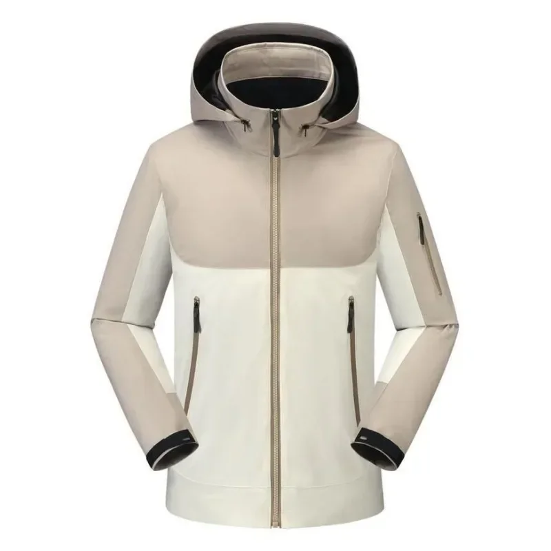 Quality Male Female Color Matching Windproof Waterproof Mountaineering Overalls Outdoor Camping Hiking Hooded Jackets chaquetas