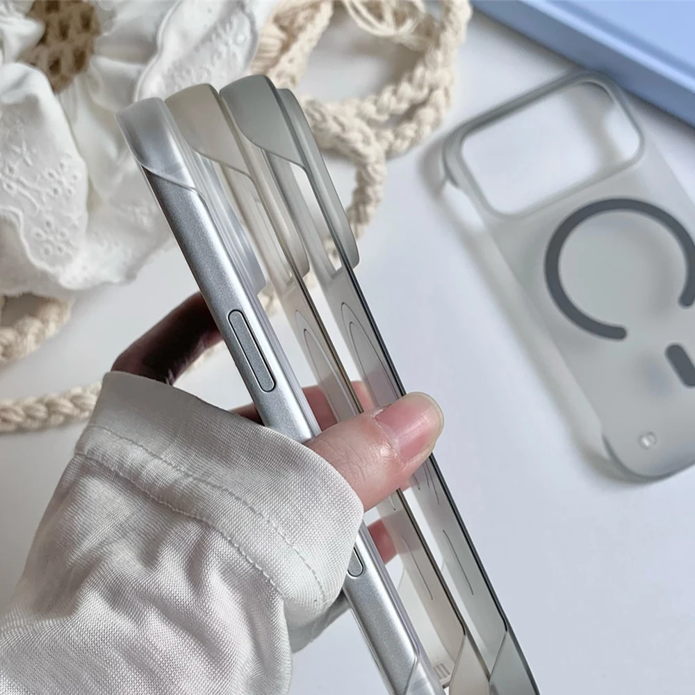Ultra Slim Matte Frameless Phone Case with Wireless Charging Capability