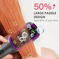 Hatteker – peigne électrique à Air chaud pour femmes, brosse à lisser les cheveux chauffants à l'anions pour cheveux lisses et bouclés 5