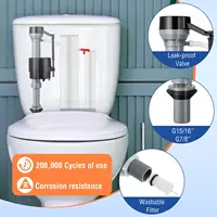 วาล์วเติมน้ำโถสุขภัณฑ์ อุปกรณ์เปลี่ยนวาล์วควบคุมน้ำในโถสุขภัณฑ์ คุณภาพสูง ประสิทธิภาพสูง 5