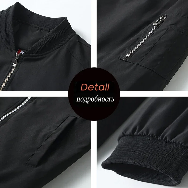 Spring Autumn Men Casual Jacket Coats Mens Windbreaker Bomber Waterproof Jacket Men Outdoor Oversize 6XL Jackets Coats Male