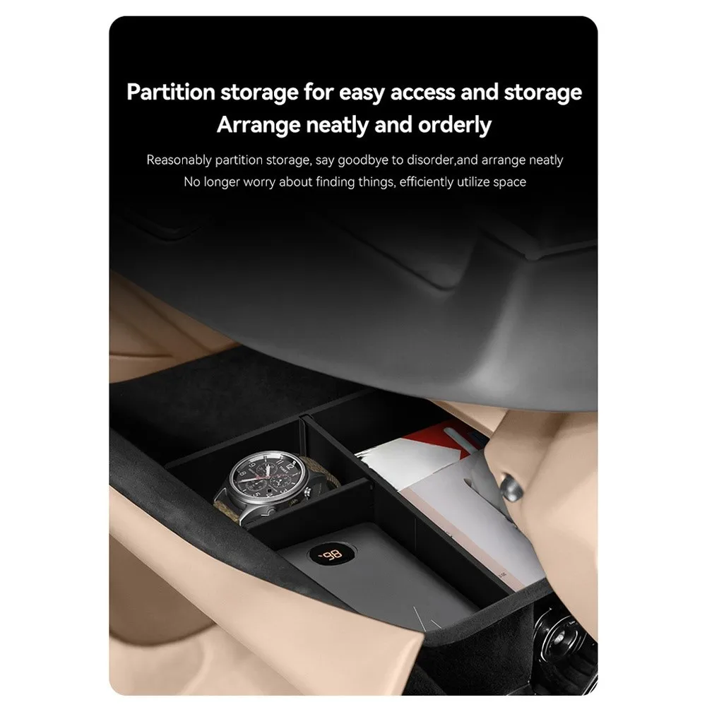 4pcs 자동차 글러브 박스 파티션 ABS For KIA For EV9 2024-2025 27.5*6.6*0.6cm 다층 칸막이가 있는 파티션 액세서리