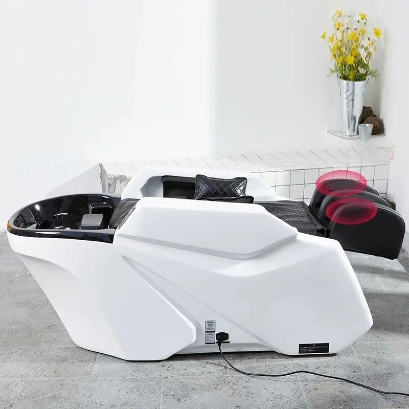 

Electric Luxury Massage Shampoo Chair Lighting Steam Water Circulation Hair Wash Bed Foot Spa Massageador Salon Furniture MQ50SC