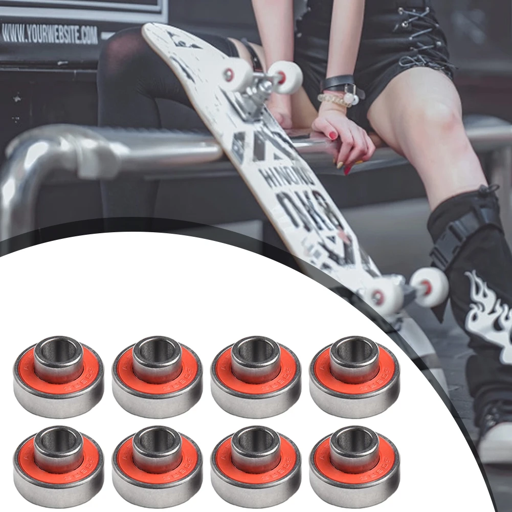 

4/8pcs 608-2RS Long Plate Integrated Bearing ABEC-11 High Speed Silent Speed Bearing Long Plate One-Piece-Bearing Silent Bearing