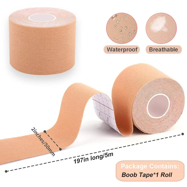 1 Roll Kinesiology Tape Kinetic Tape, Waterproof Athletic Sports Tape Physio Tape for Knees, Shoulder, Ankles, Elbow 2