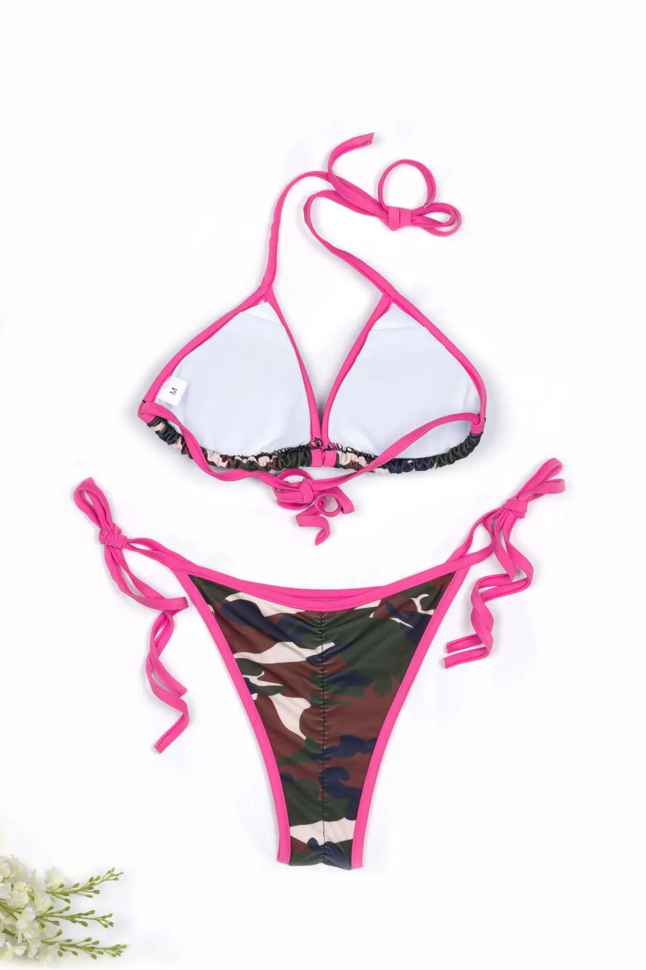 Bikinis de camuflaje para mujer, traje de baño Sexy azul marino, bañador con Push Up, ropa de