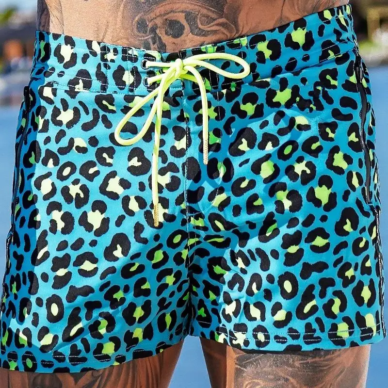 Digital printing summer new fashion men's shorts Hawaiian beach swimming casual pants thin quick-drying shorts
