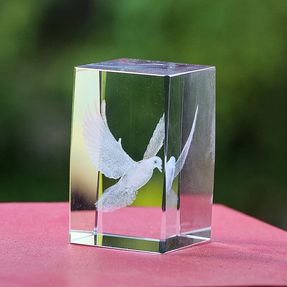 Regalos De Paloma 3D Para Mujeres - Figura De Animales De Vidrio De Bola De Cristal De 60 Mm - Recuerdo De Cumpleaños Para La Mejor Amiga, Amantes, Pisapapeles