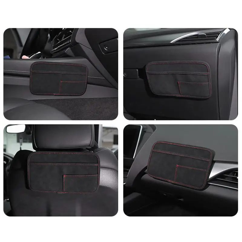 Organizer per Console Auto, Borsa Portaoggetti Adesiva Multiuso, Soluzione di Stoccaggio per Interni Auto, Ideale per Viaggi e Pendolarismo - Image 4