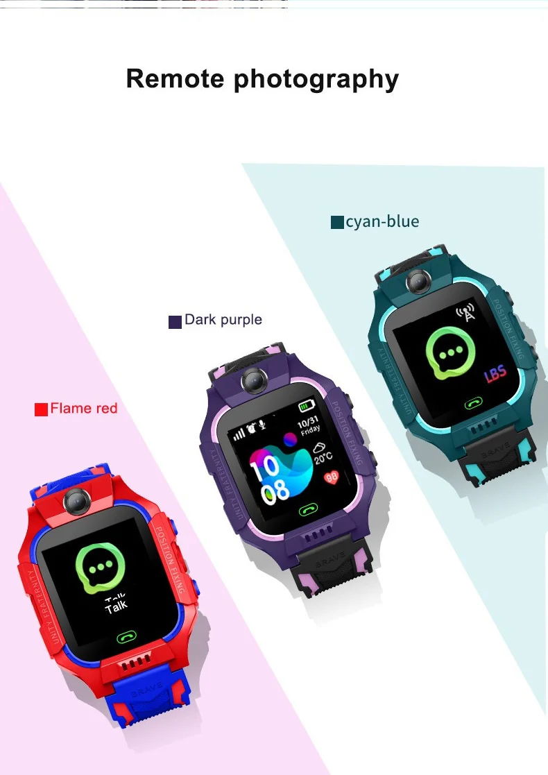 2023 New Smart Kids Watch Gps Call Message Card Sim Waterproof Smartwatch For Kids S0S Photo Remote For IOS Android Genuine