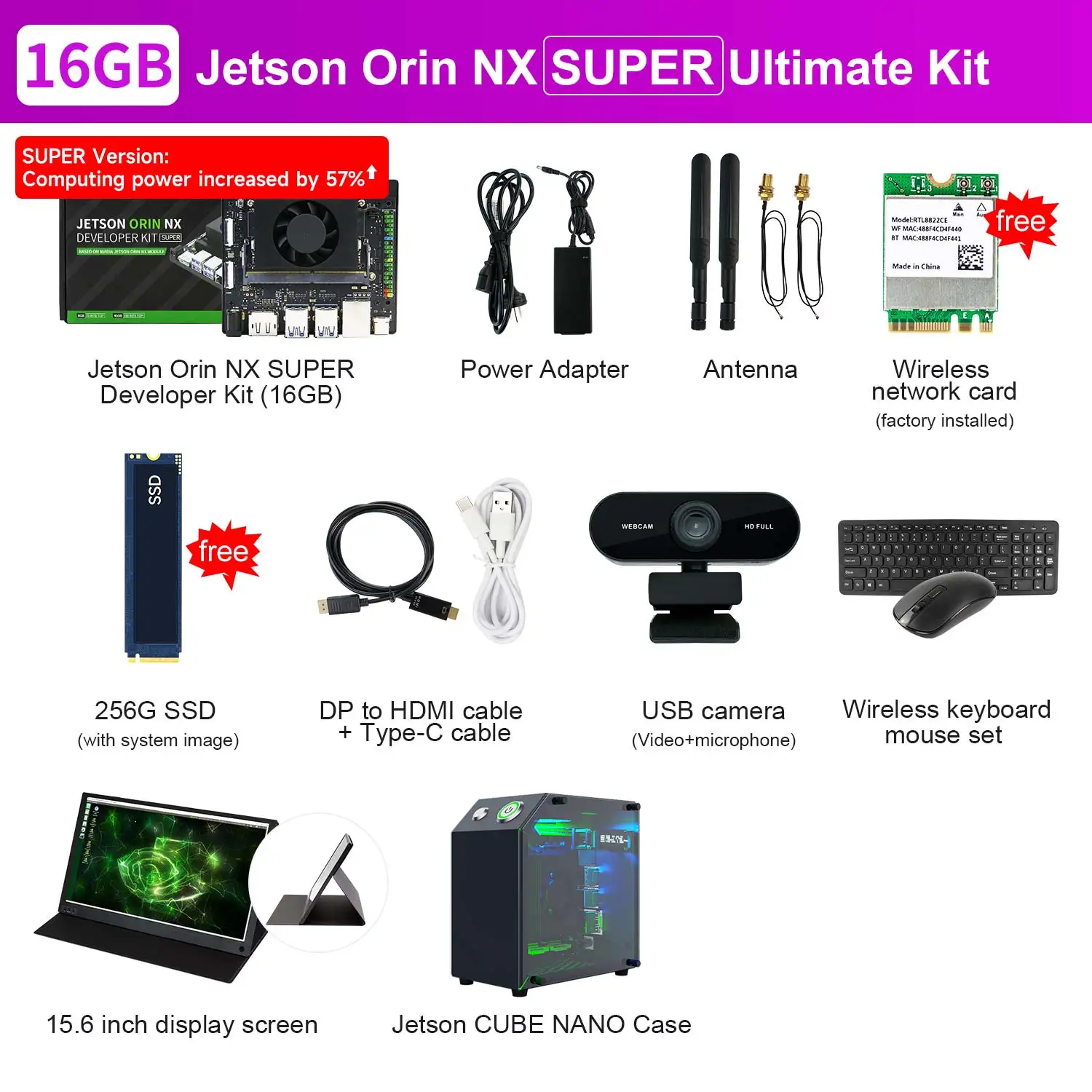 Jetson Orin NX Developer Kit Super Version with 117/157TOPS