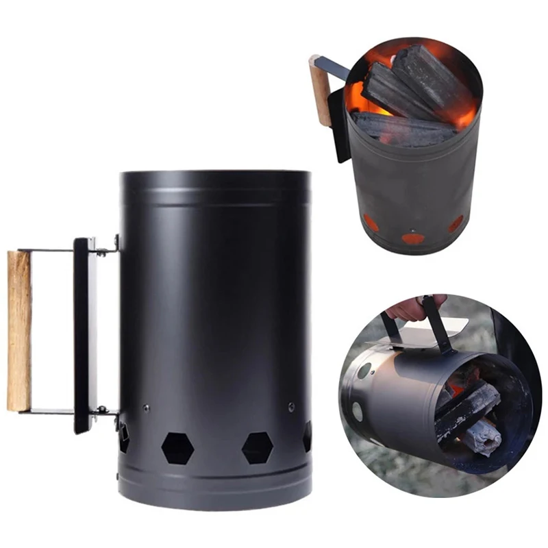 Barbecue Tools Fast Point Charcoal Ignition Barrels Carbon Stove Ignition Outdoor Barbecue Tools Bamboo Chimney Starter