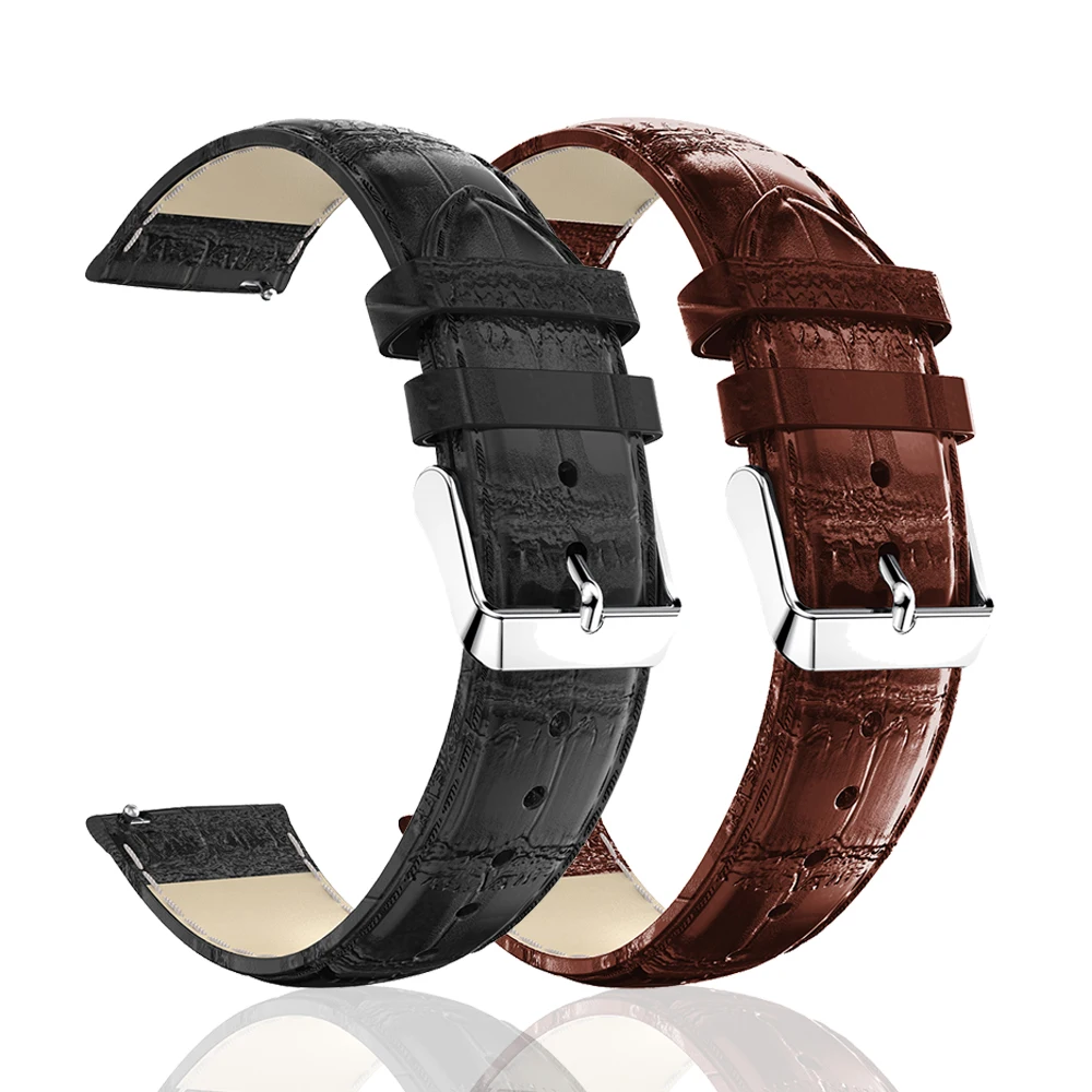 

For Garmin Forerunner 158 55 245 645 M Strap 20mm Leather Bracelet Band For Garmin Vivoactive 3 /Venu/ SQ/SQ2/2 Plus Watchband