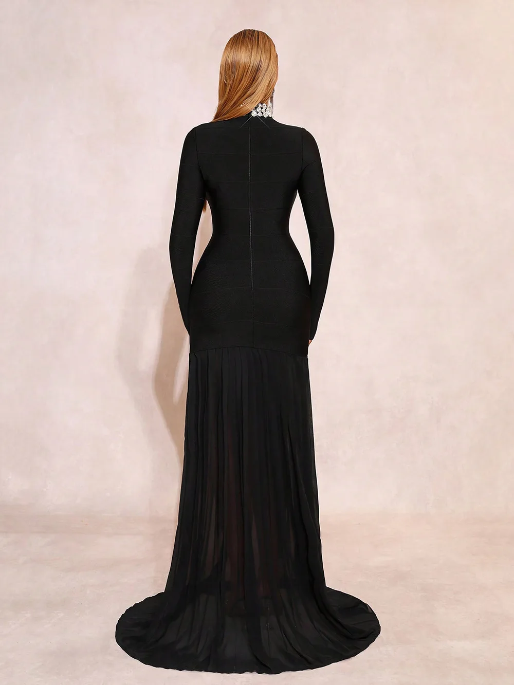Full-length gown view