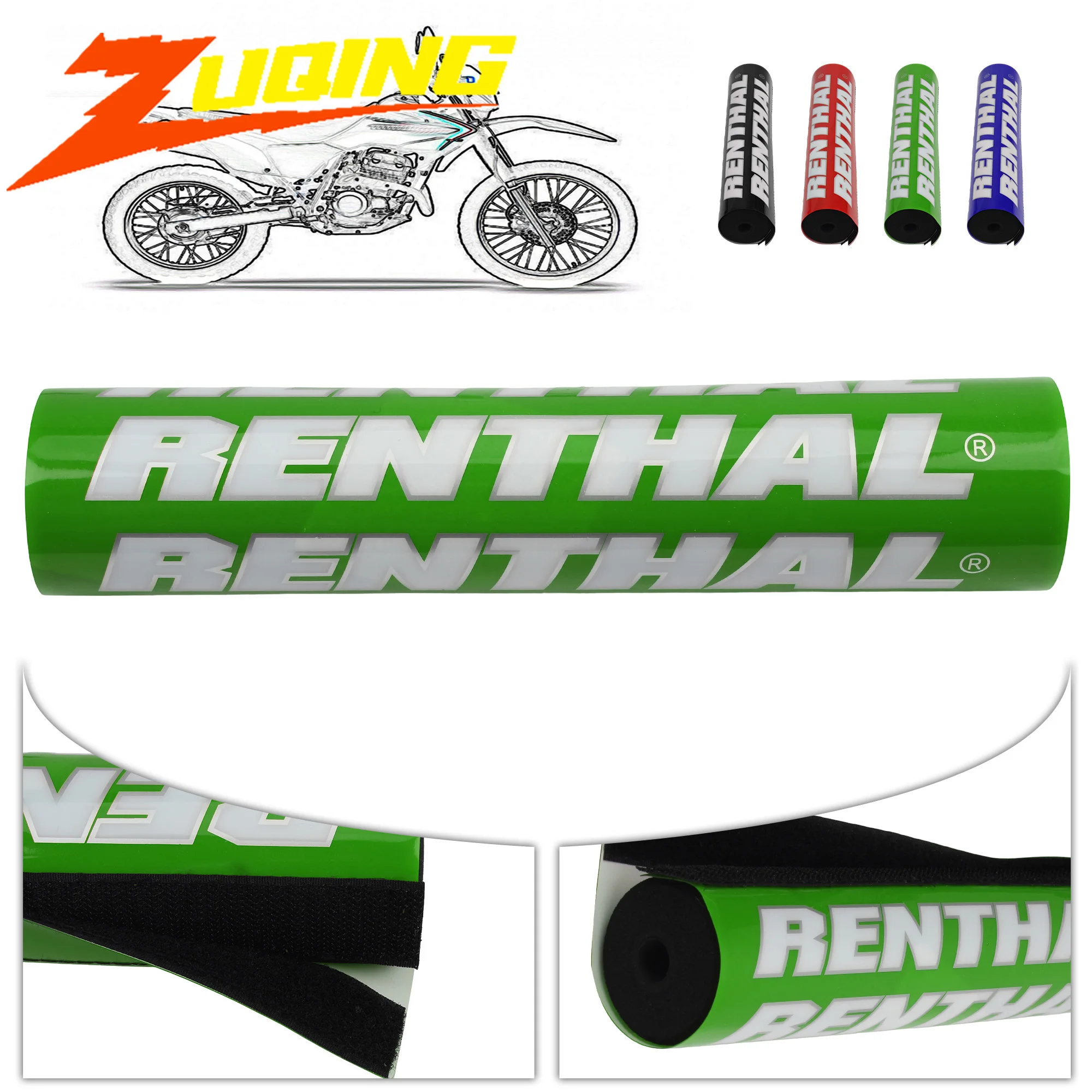 Motorcycle Chest Pad 25cm Round Crossbar Foam for Renthal Handlebar SXF EXC CRF YZ YZF KX KXF KLX WR WRF