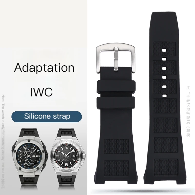Cinturino Per Orologio In Gomma Siliconica Con Estremità Concava Notch Per Cinturino Iwc Ingenieur Per Uomo 30*16Mm Cinturino Per Orologio Bracciali C