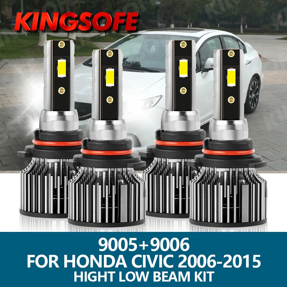 

20000Lm 4Pcs LED Headlight 9005 9006 Car Light 100W 6500K For Honda Civic 2006 2007 2008 2009 2010 2011 2012 2013 2014 2015