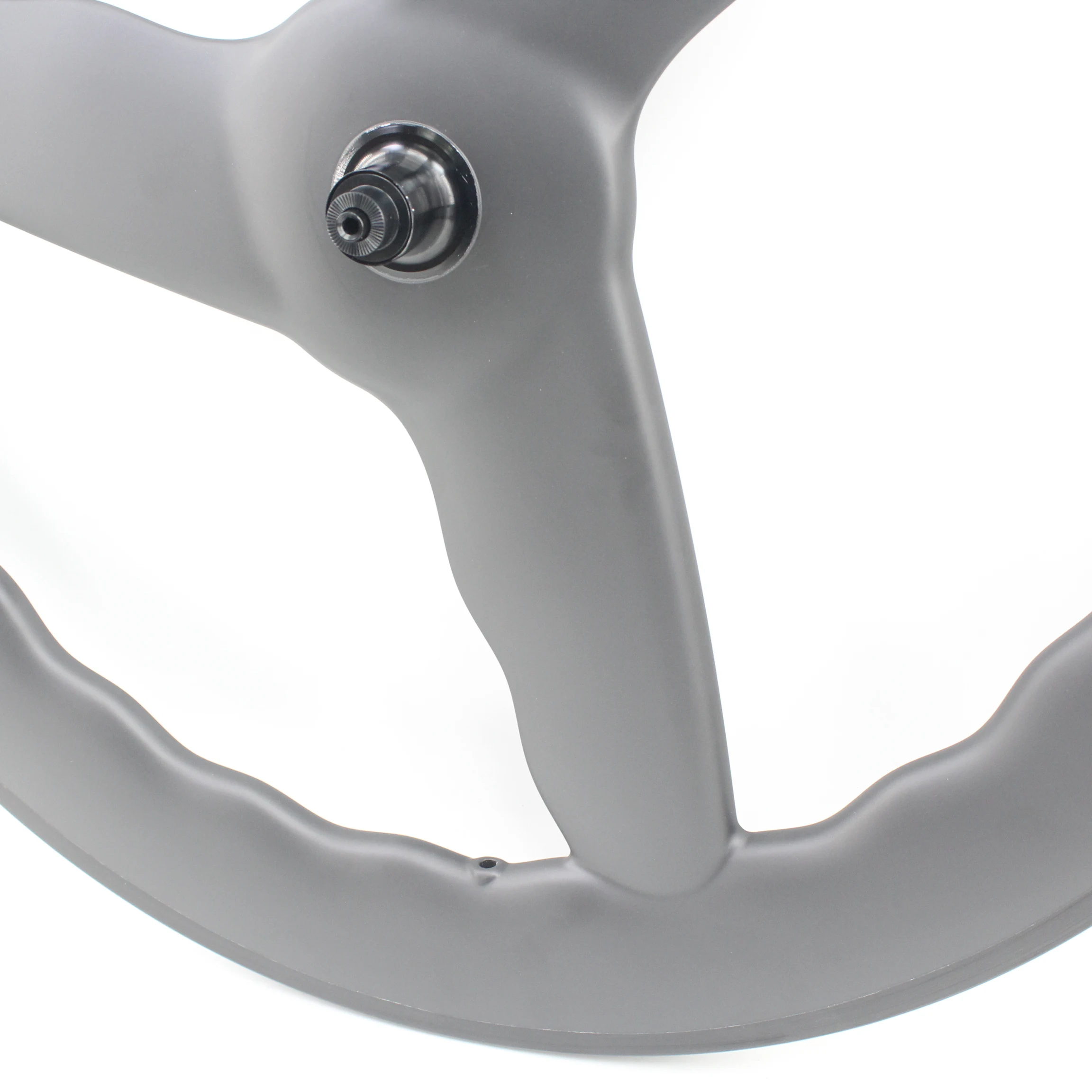 Paire Roues Carbone Vélo 700C – Avant Vague 3 Rayons, Arrière Disque – Contre-la-montre/Piste