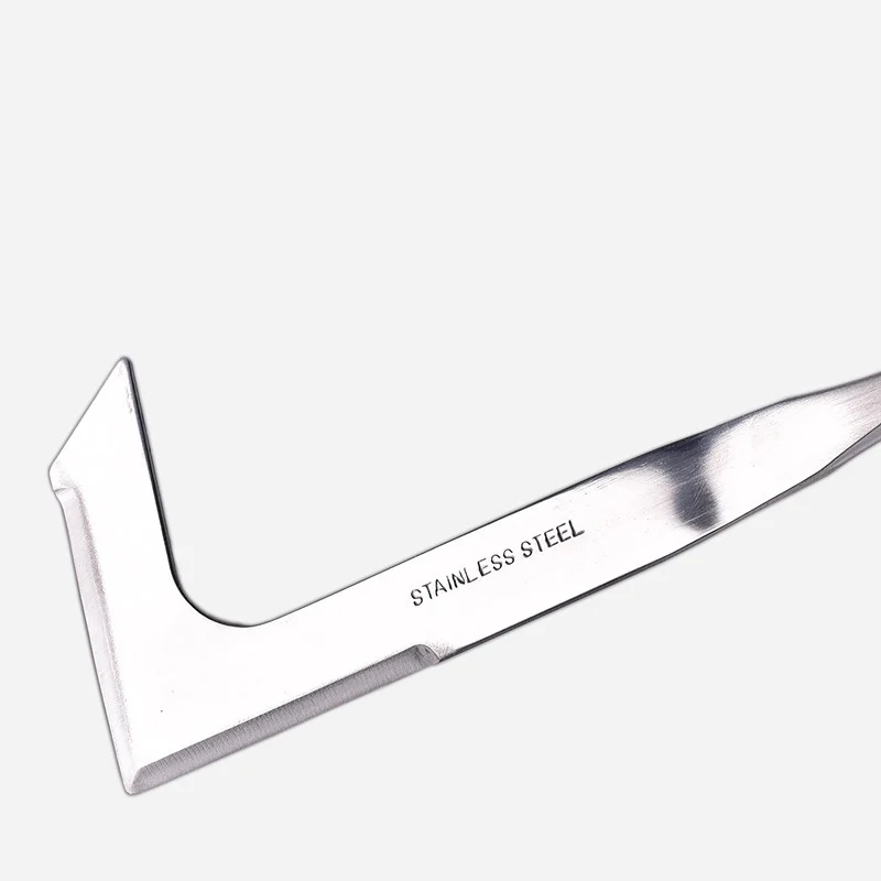 Garden Crack Weeder Crevice Weeding Tool Handle Stainless Steel Manual Lawn Mower L-Shaped Weeding Sickle for Lawn Patio portable weeder hand weeder weed tool head weed cutter head weed puller tool weed puller weed tool attachment