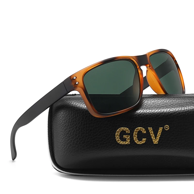 GCv Brand Fashion Wrap Frame Retro Decorative Photochromic classic polarized Women Men Versatile Pattern Sunglasses UV400 Goggle