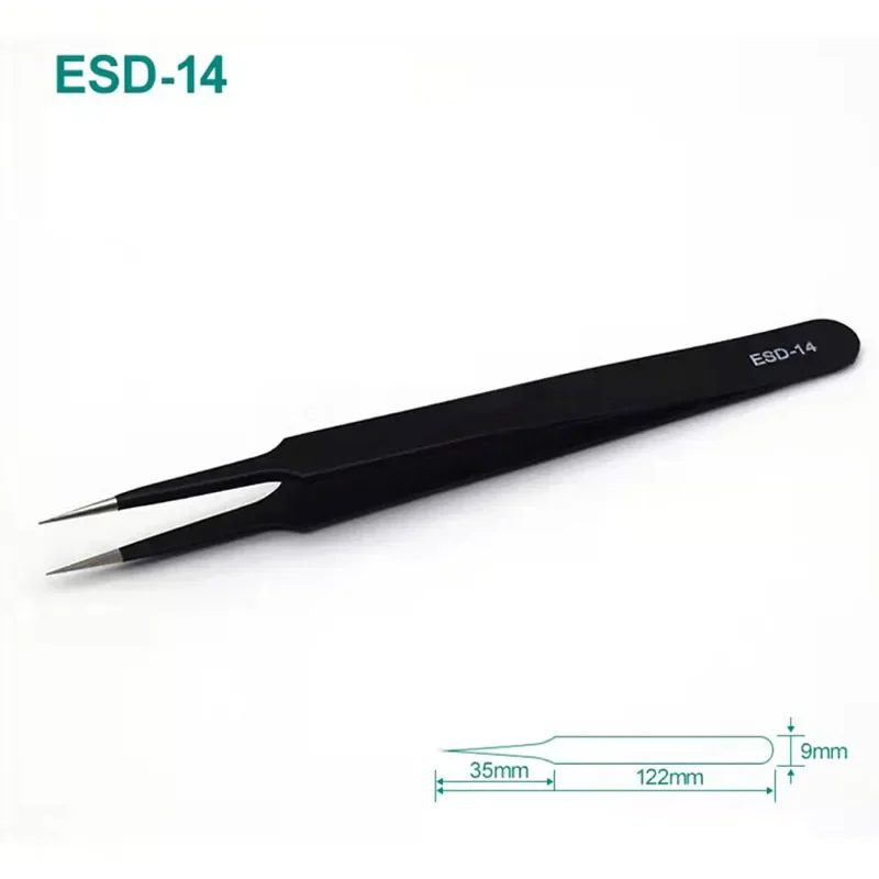 Precision Stainless Steel Antistatic Tweezers for Watchmaking and Jewelry Crafting