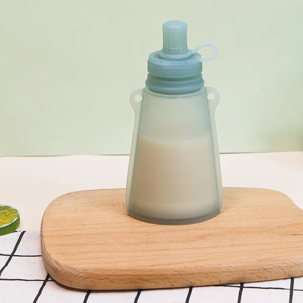 1 Silicone Breast Milk Storage Bag Portable Reusable Milk Frozen Fruit Puree breastmilk storage bags