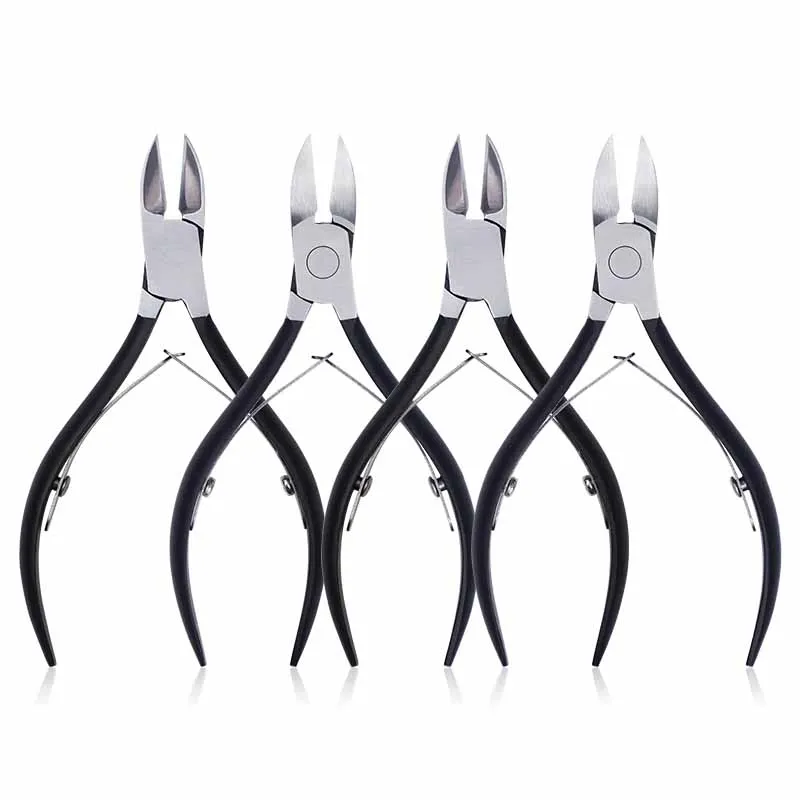 Nail Art Black Stainless Steel Nipper Clipper Cuticle Dead Skin Remove Edge Cutter Scissors Nail Clippers Manicure Tool 2