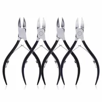 Nail Art Black Stainless Steel Nipper Clipper Cuticle Dead Skin Remove Edge Cutter Scissors Nail Clippers Manicure Tool 2