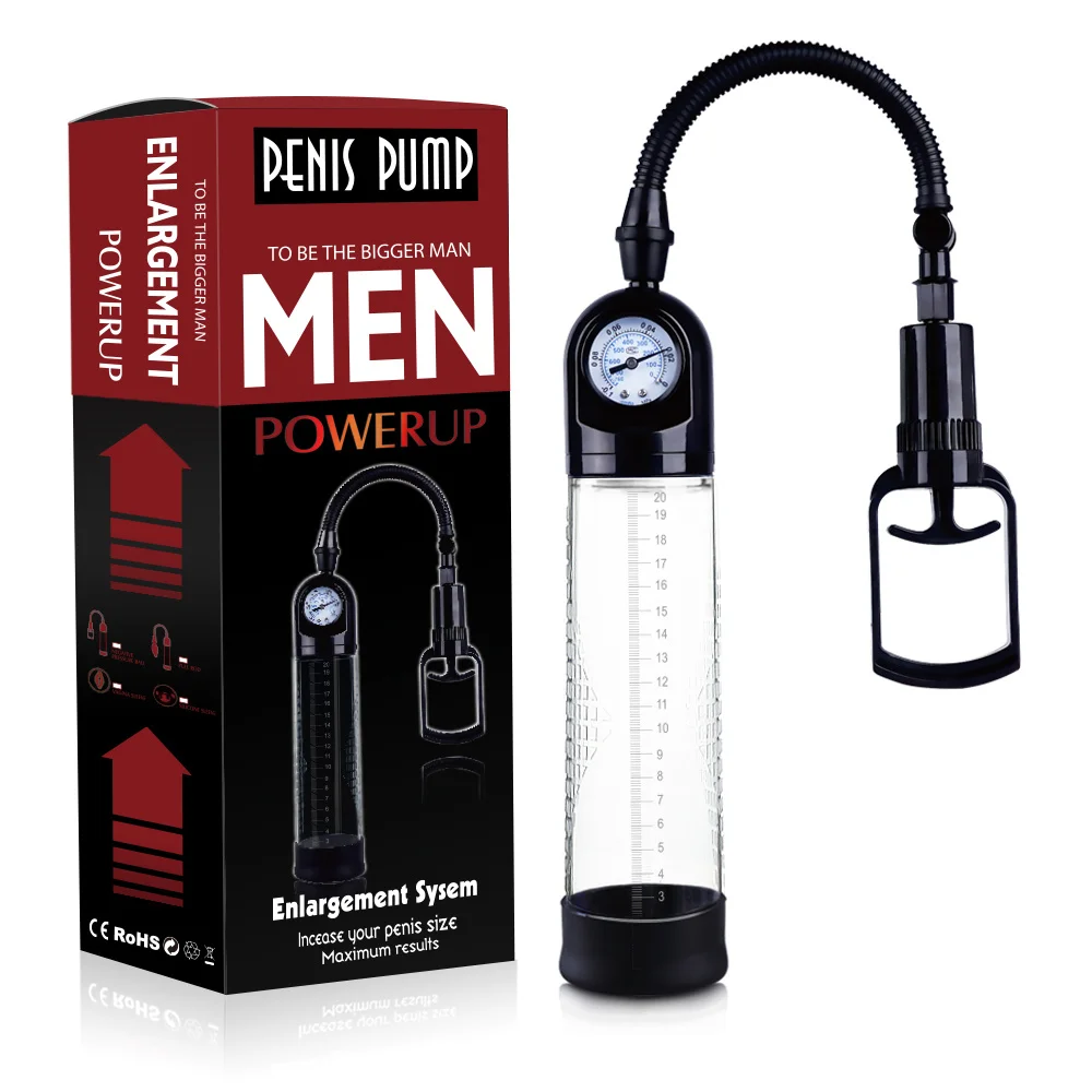 Penis Vacuum Pump 1 PCs 8 Inch Manual Trolley with Pressure Gauge