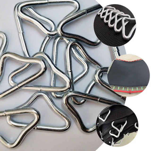 30 Db Gyerek Matrac Trambulin Háromszög Gyors Csatlakoztatási Gyűrűk Csat Ugróágy 4,3X2.6 Cm Horganyzott Acélhuzal -Gyermek - Image 5