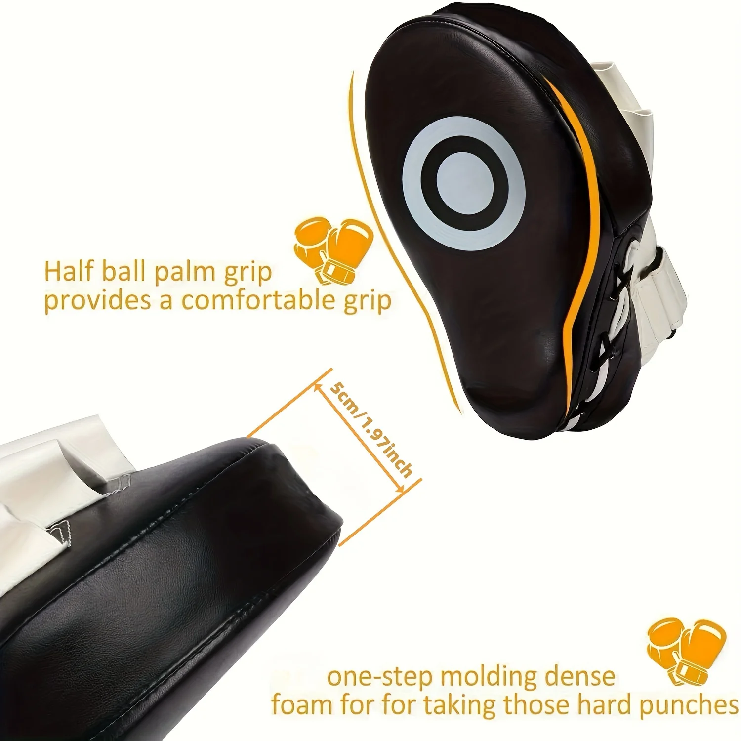2PC Boxing Curved Focus Boxing Gloves Training Hand Pads Strike Shield