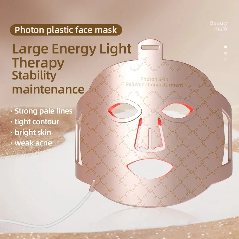 8 Color IR Silicon Infrared Red Light Therapy Facial Treatment Device PDT Led Face Mask Neck Use Red Light Therapy Led