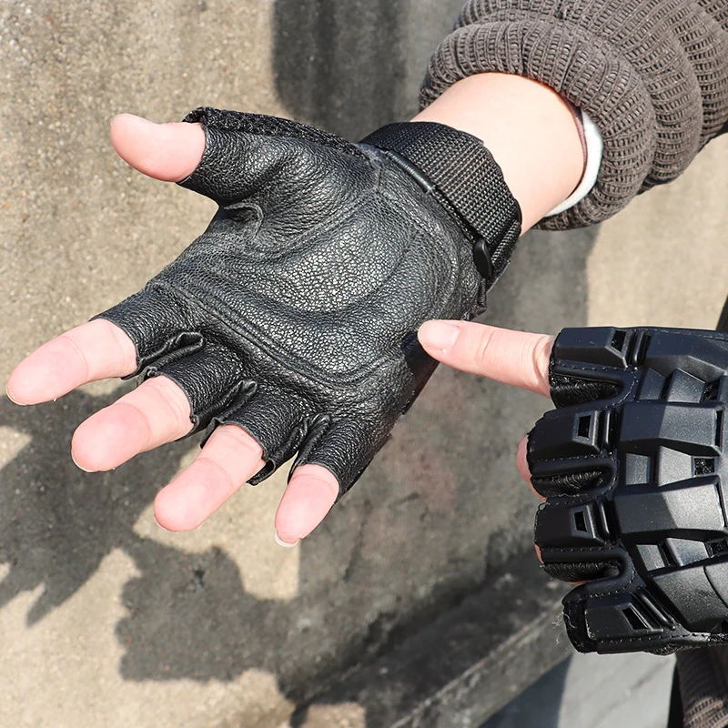 Outdoor Breathable Sport Gloves Tactical Hard-Shell Gloves (Full/Half-Finger) for CS Training Ops Motorcycling Cycling Hiking