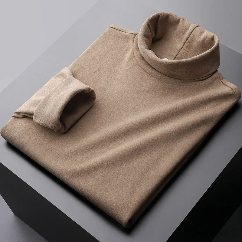 

2023 new Winter Thick Warm Sweater Men Turtleneck Sweaters Slim Fit Pullover Men Classic Brand Casual Male Sweater
