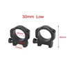 30mm Diameter Hunting Scope Mount Rings  Aluminum Alloy Ring Mount for Tactical Flashlight fit 21mm Picatinny Rail  High/Med/Low 4