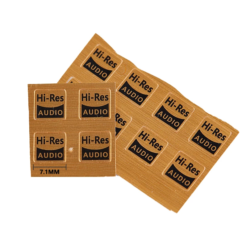 7.1x7.1mm Hi-Res Audio Adapter Stickers For Walkman/Fiio/Iriver/Cayin MP3 All Hifi Device Audio Earphone Stickers 10pcs