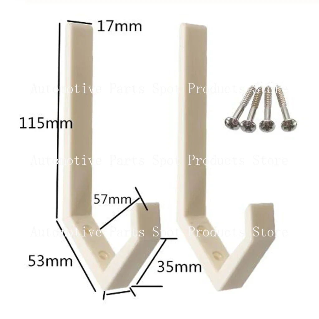 2Pieces Helmet Holder Hook Wall Mounted Multi-functional Clothes Stand for Hanging Towels Hangbags Keys Hats