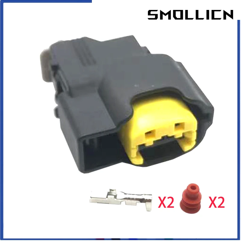 1 Set 2 Pin Female Molex Automotive Ignition Coil Plug Horn Socket Waterproof Female Wire