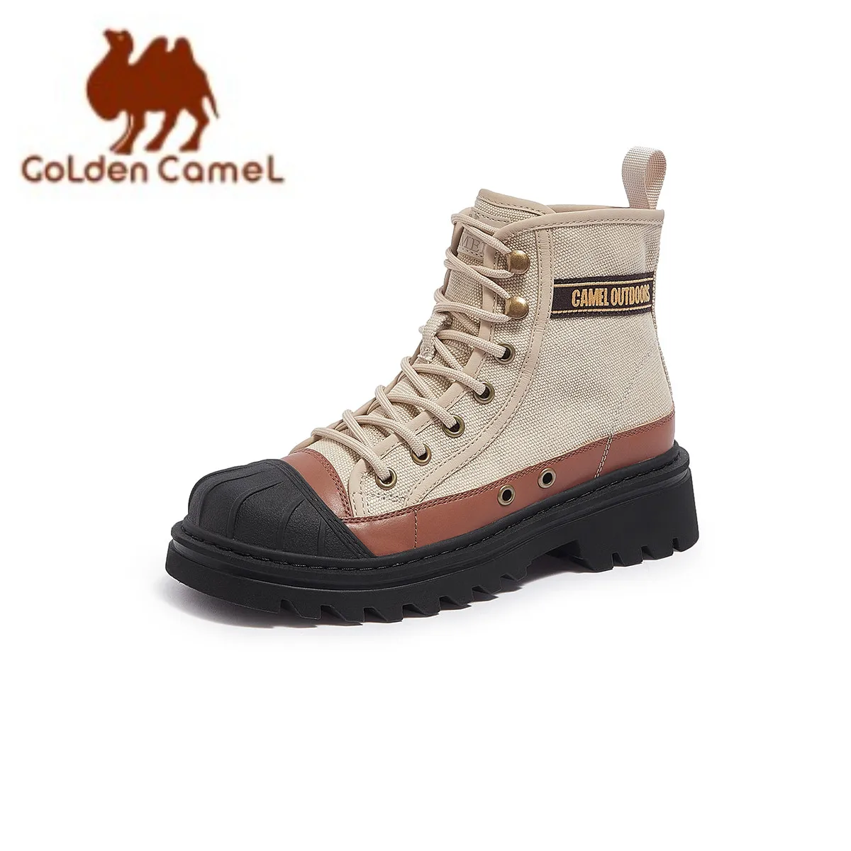 golden-camel-women's-shoes-canva-high-top-martin-boots-ladies-western-cowboy-thick-soled-walking-shoes-for-women-2023-autumn-new