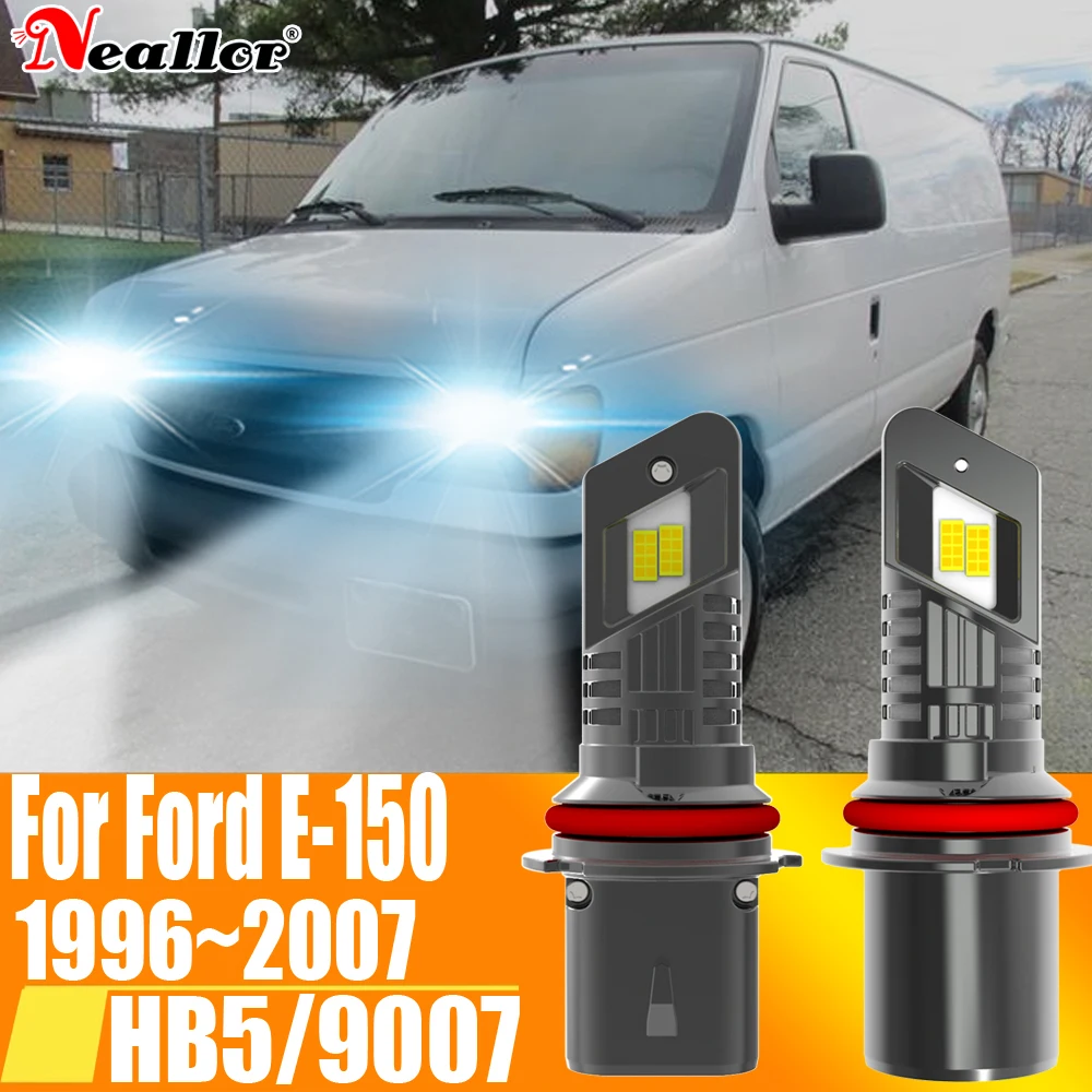 

2pcs HB5 9007 Led Headlight Canbus No Error Car Bulb High Power White Fog Light Diode Lamp 12v 55w For Ford E150 E-150 1996~2007